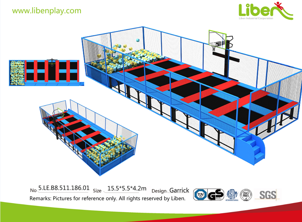 長方形體能扣籃比賽兒童蹦床