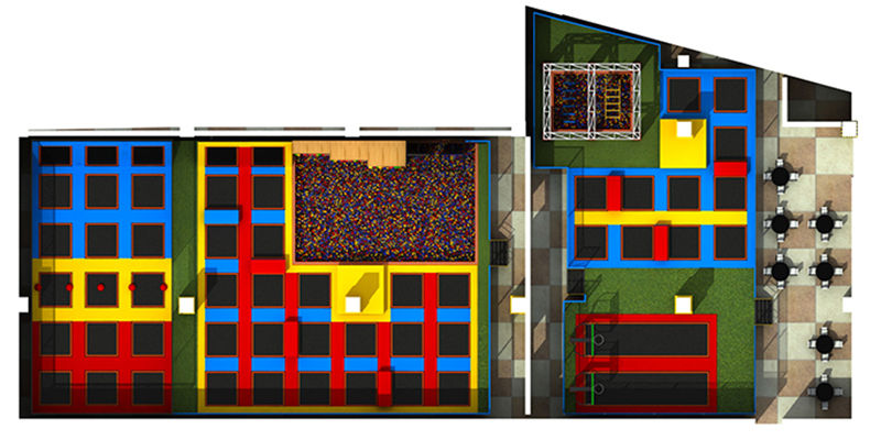 蹦床公園效果圖俯視圖