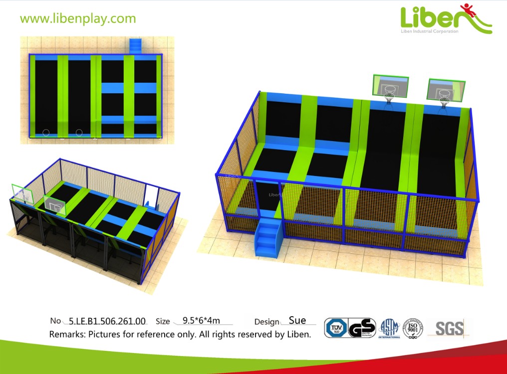 籃球自由彈跳兒童游樂蹦床