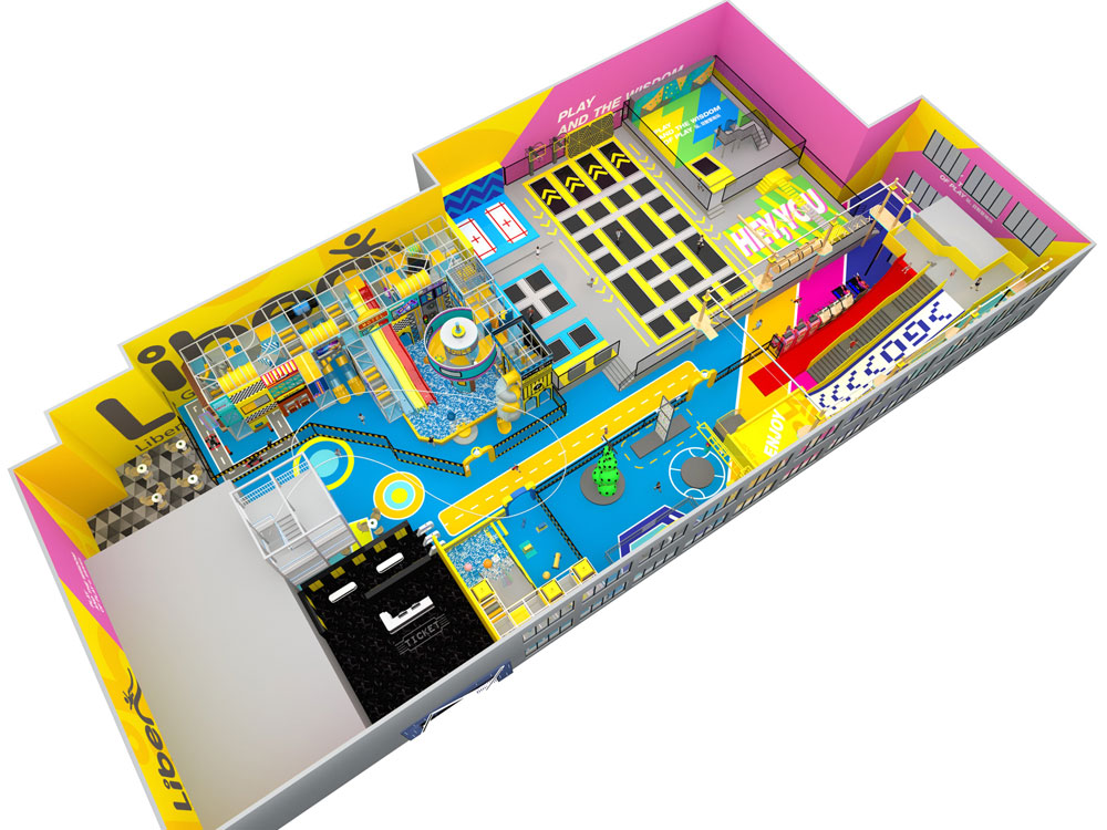 室內(nèi)大型商場(chǎng)蹦床主題樂(lè)園